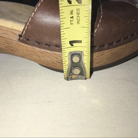 SOLD-Dansko Platform Brown Leather Sandals - Picture 7 of 8